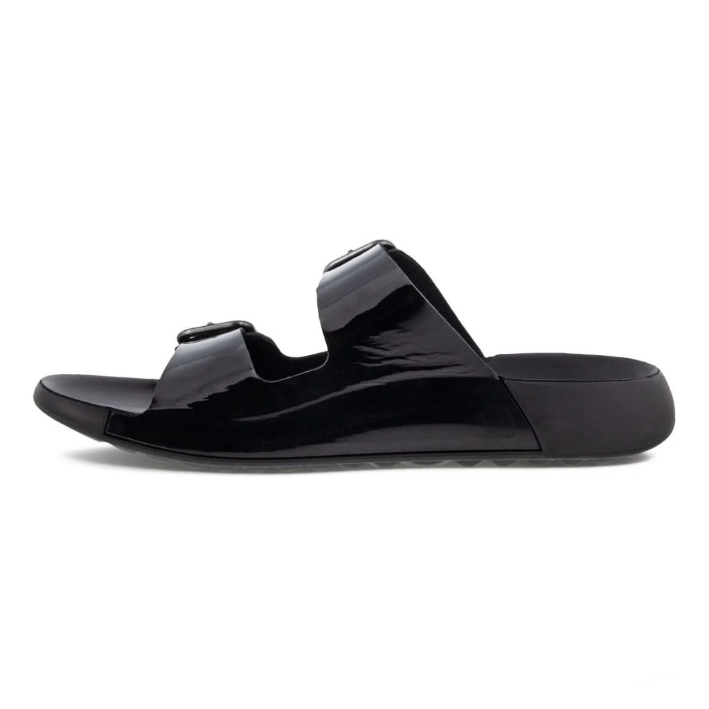 Womens 2nd Cozmo Slide - Black Patent - Image 2