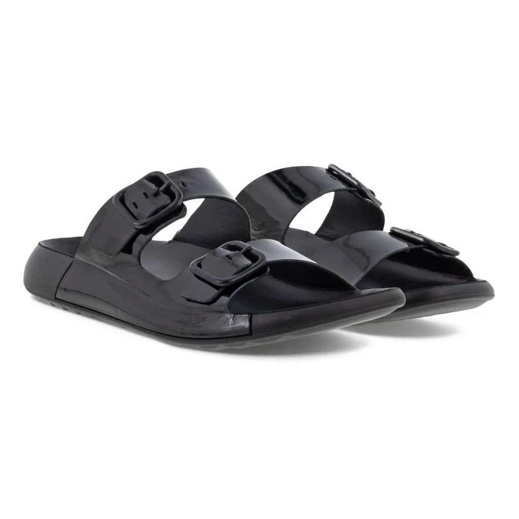 Womens 2nd Cozmo Slide - Black Patent - Image 3