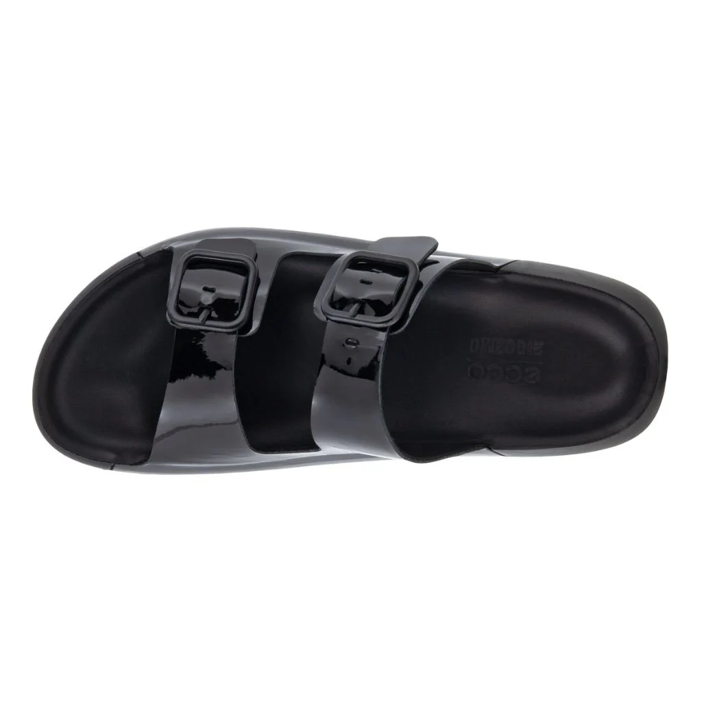 Womens 2nd Cozmo Slide - Black Patent - Image 5