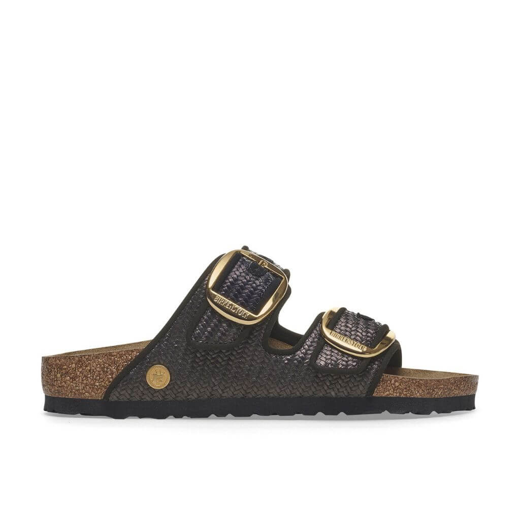 Arizona Big Buckle Textile Narrow - Raffia Black