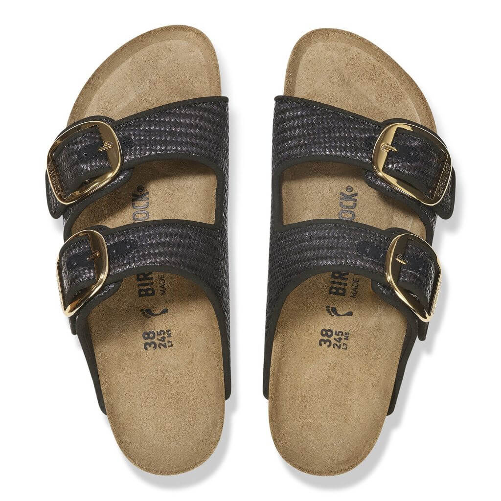 Arizona Big Buckle Textile Narrow - Raffia Black - Image 4