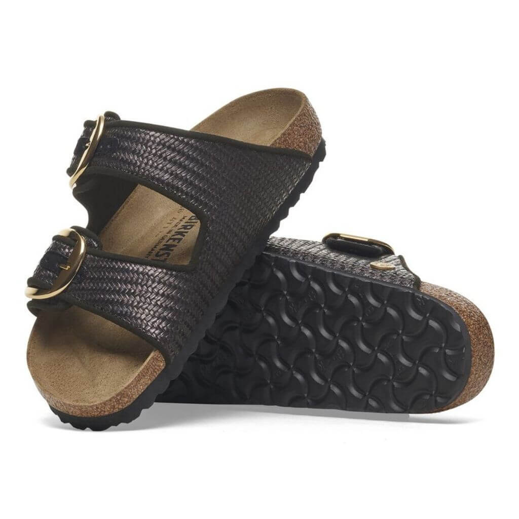 Arizona Big Buckle Textile Narrow - Raffia Black - Image 6