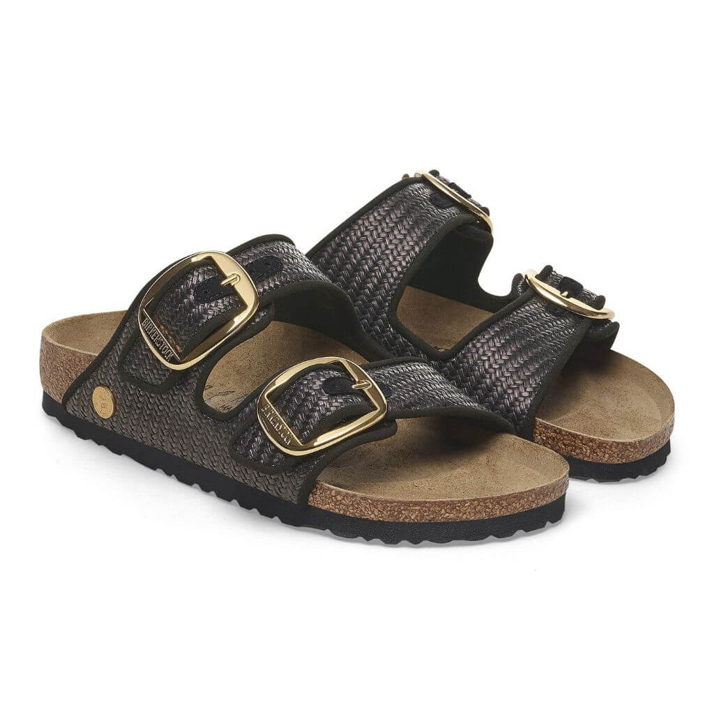 Arizona Big Buckle Textile Narrow - Raffia Black - Image 8