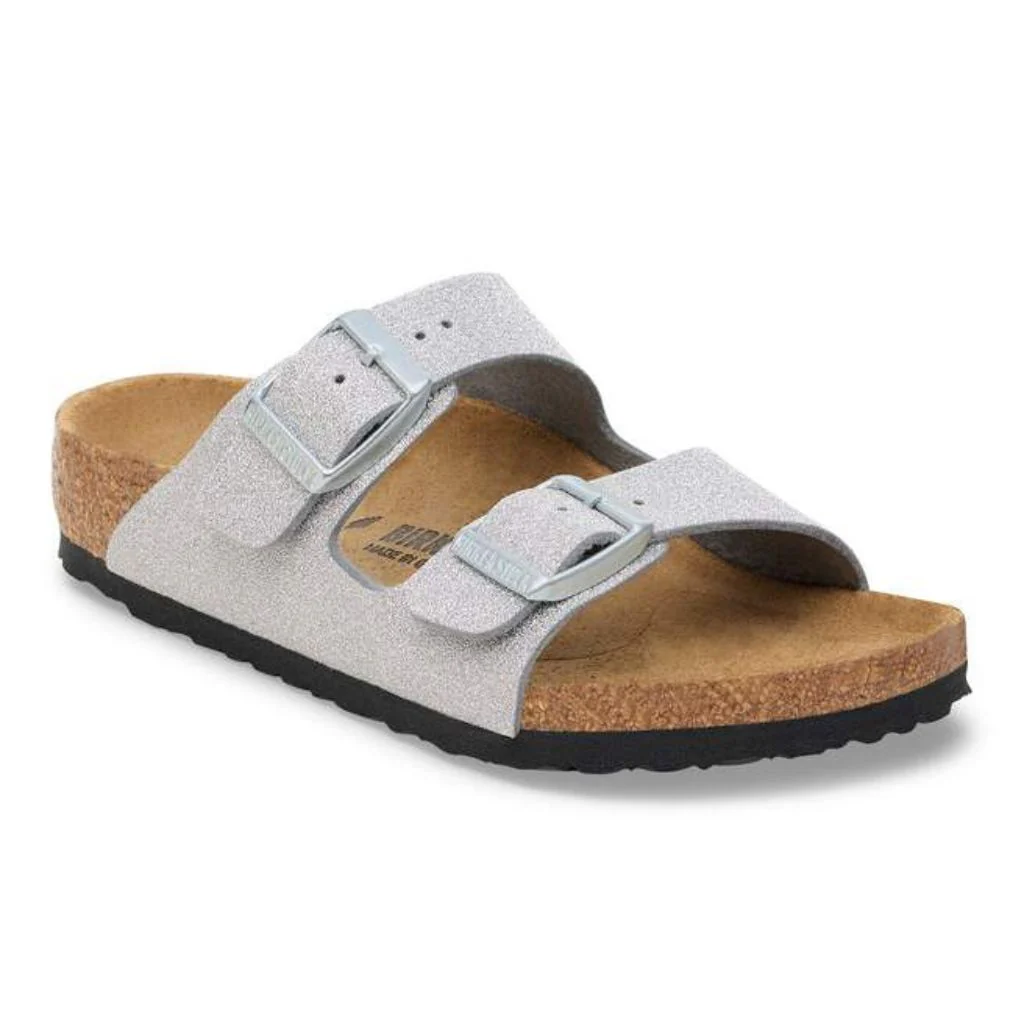 Arizona BirkiBuc Kids Narrow - Shiny Glitter Silver - Image 3