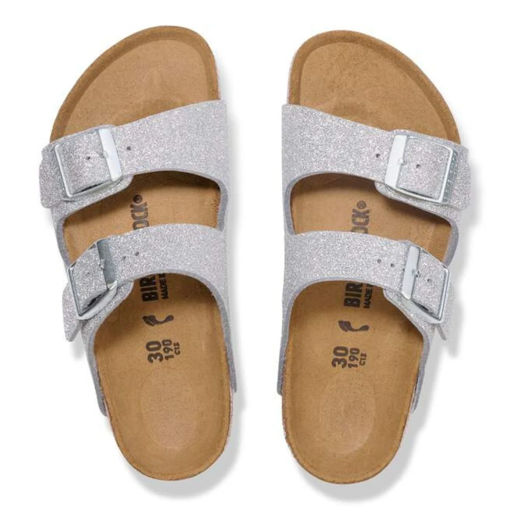 Arizona BirkiBuc Kids Narrow - Shiny Glitter Silver - Image 5