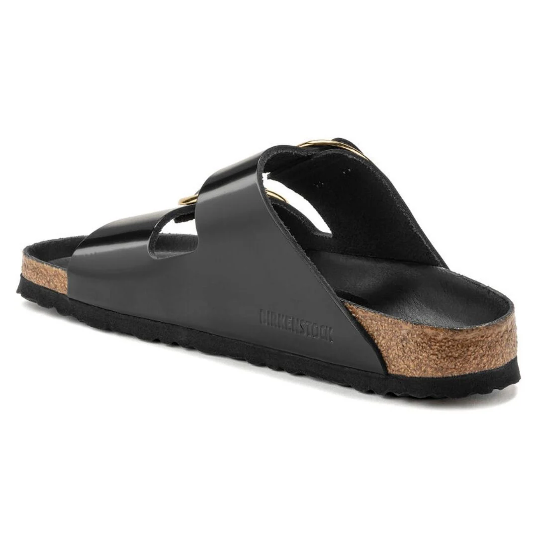 Arizona High Shine Leather Big Buckle - Black - Image 6