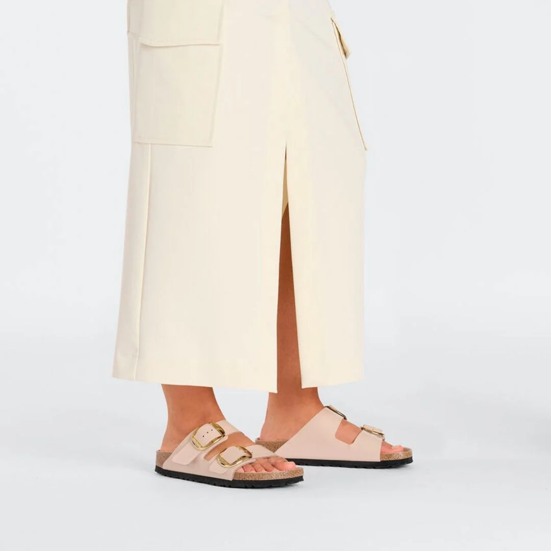Arizona High Shine Leather Big Buckle Narrow - New Beige - Image 4
