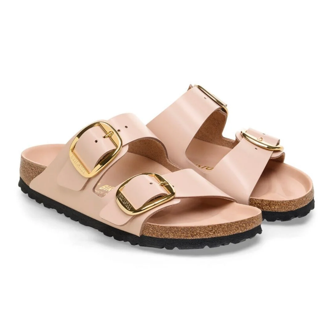 Arizona High Shine Leather Big Buckle Narrow - New Beige - Image 7