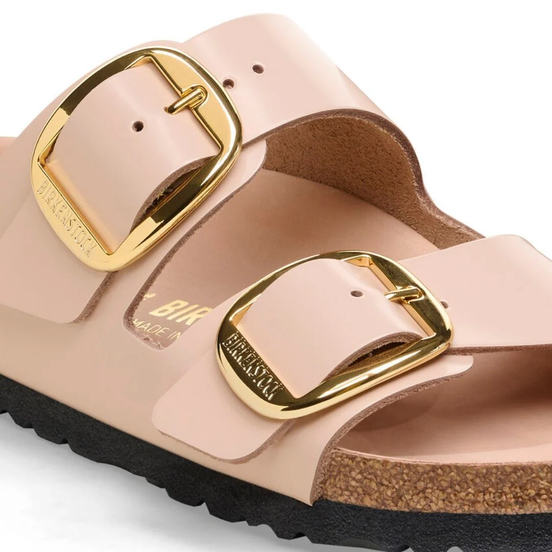 Arizona High Shine Leather Big Buckle Narrow - New Beige - Image 8
