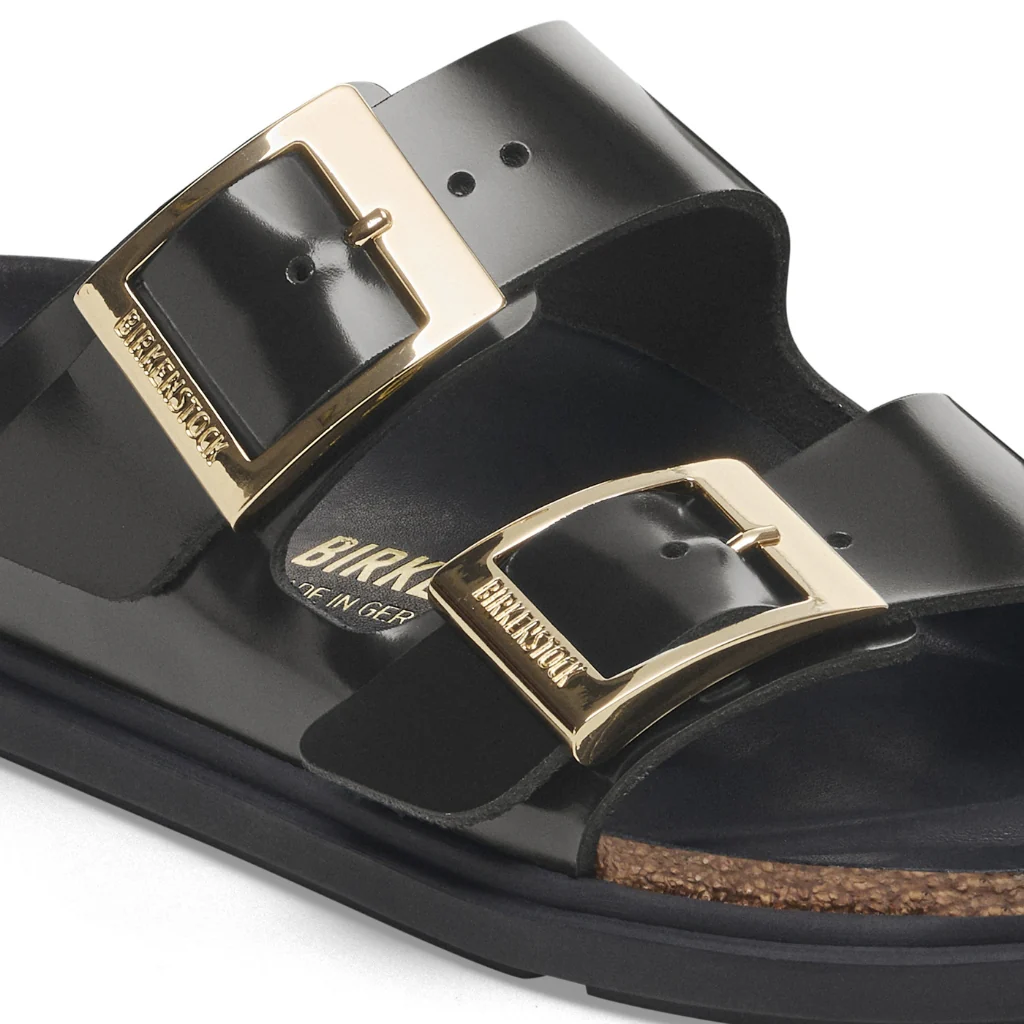 Arizona High Shine Leather Droplet Buckle Narrow - Black - Image 6