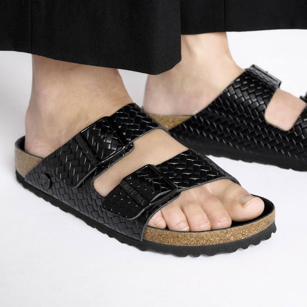 Arizona Semi Exquisite Embossed Leather - Woven Black - Image 2