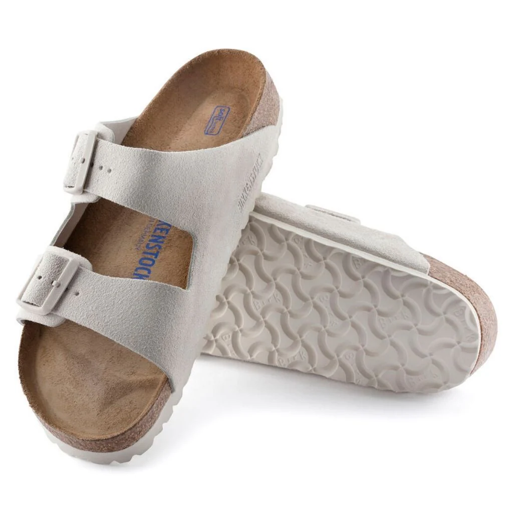 Arizona Suede Soft Footbed Narrow - Antique White - Image 6