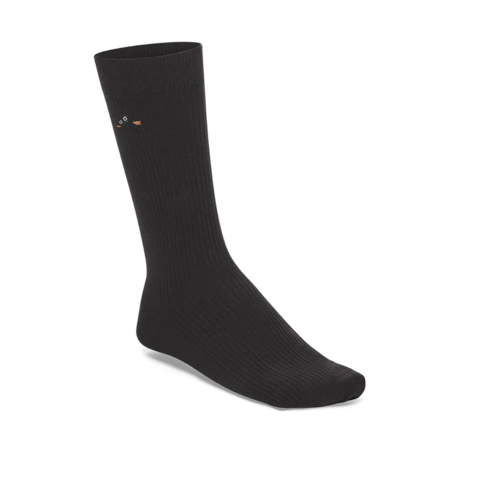 Cotton Ribbed Socks - Black