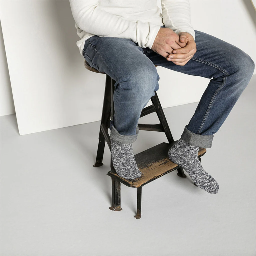 Cotton Slub Socks - Blue White - Image 2