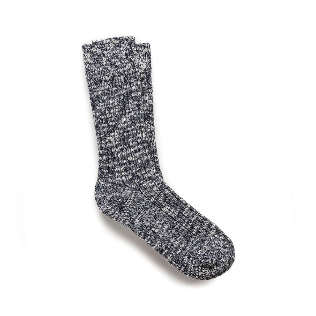 Cotton Slub Socks - Blue White - Image 3