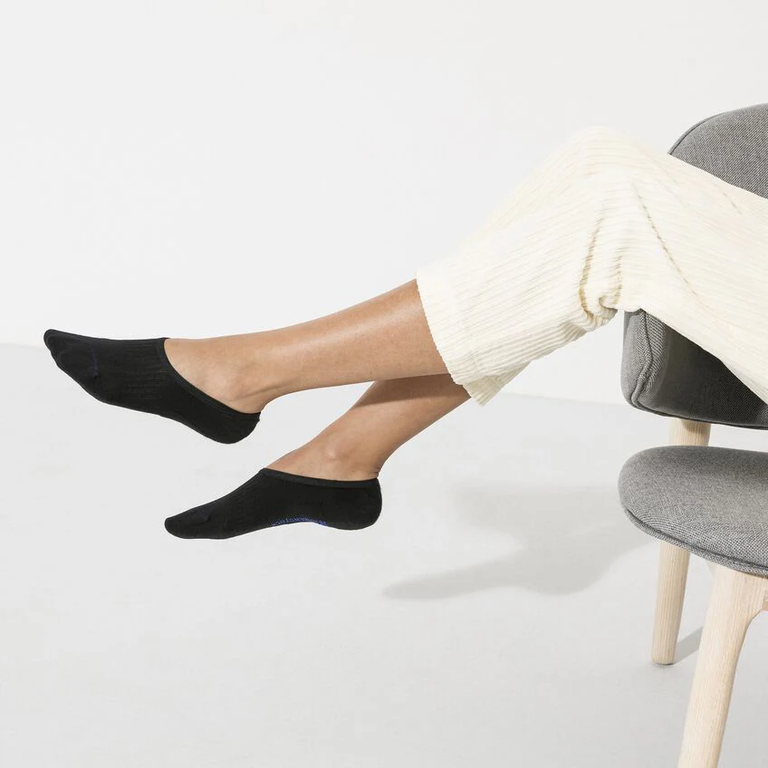 Cotton Sole Invisible Socks - Black - Image 5