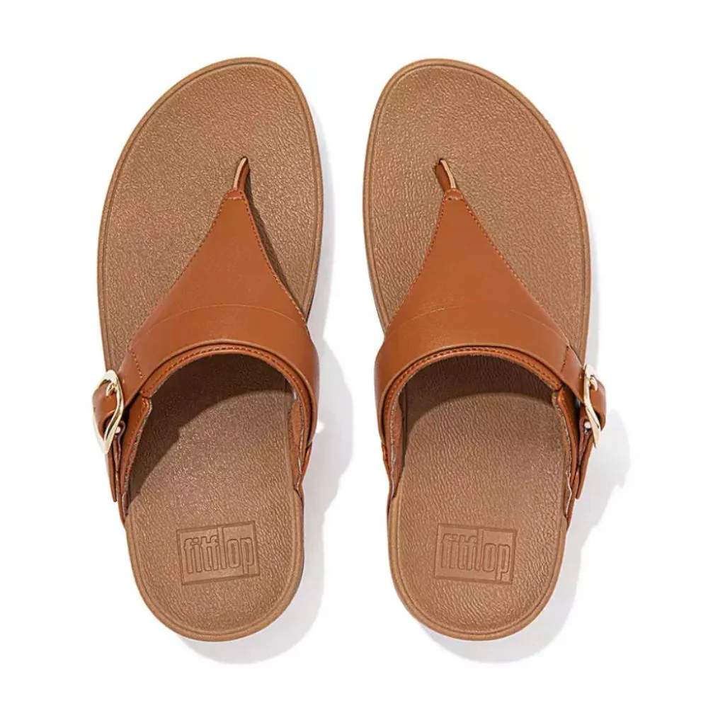 Lulu Adjustable Toe Post Thong - Light Tan - Image 3