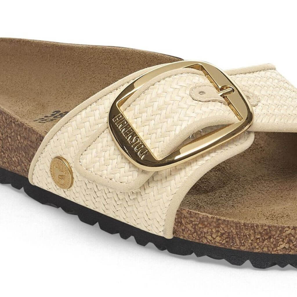 Madrid Big Buckle Textile Narrow - Raffia Natural - Image 6