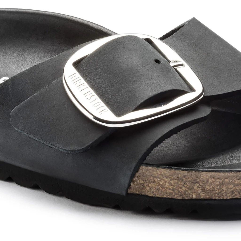 Madrid Oiled Leather Big Buckle - Black - Image 4