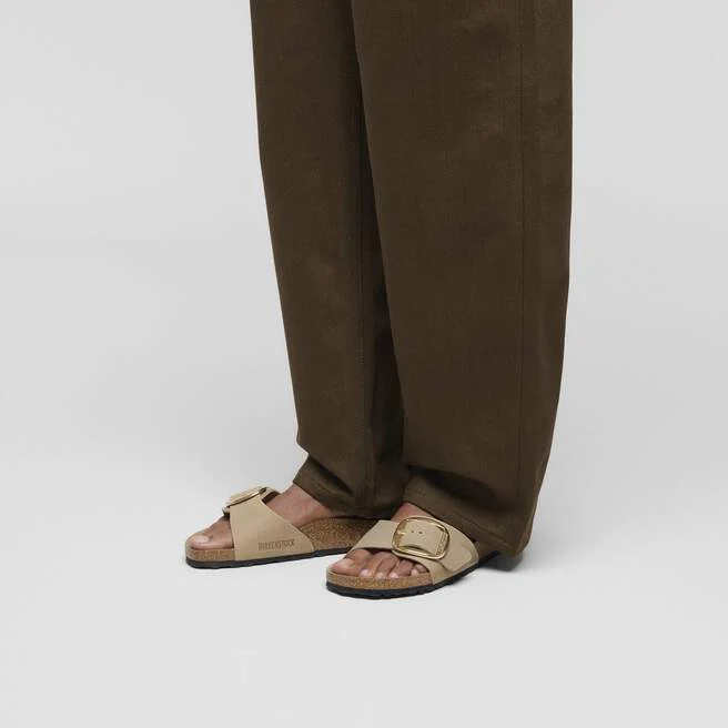 Madrid Oiled Leather Big Buckle Narrow - Tobacco Brown - Image 4