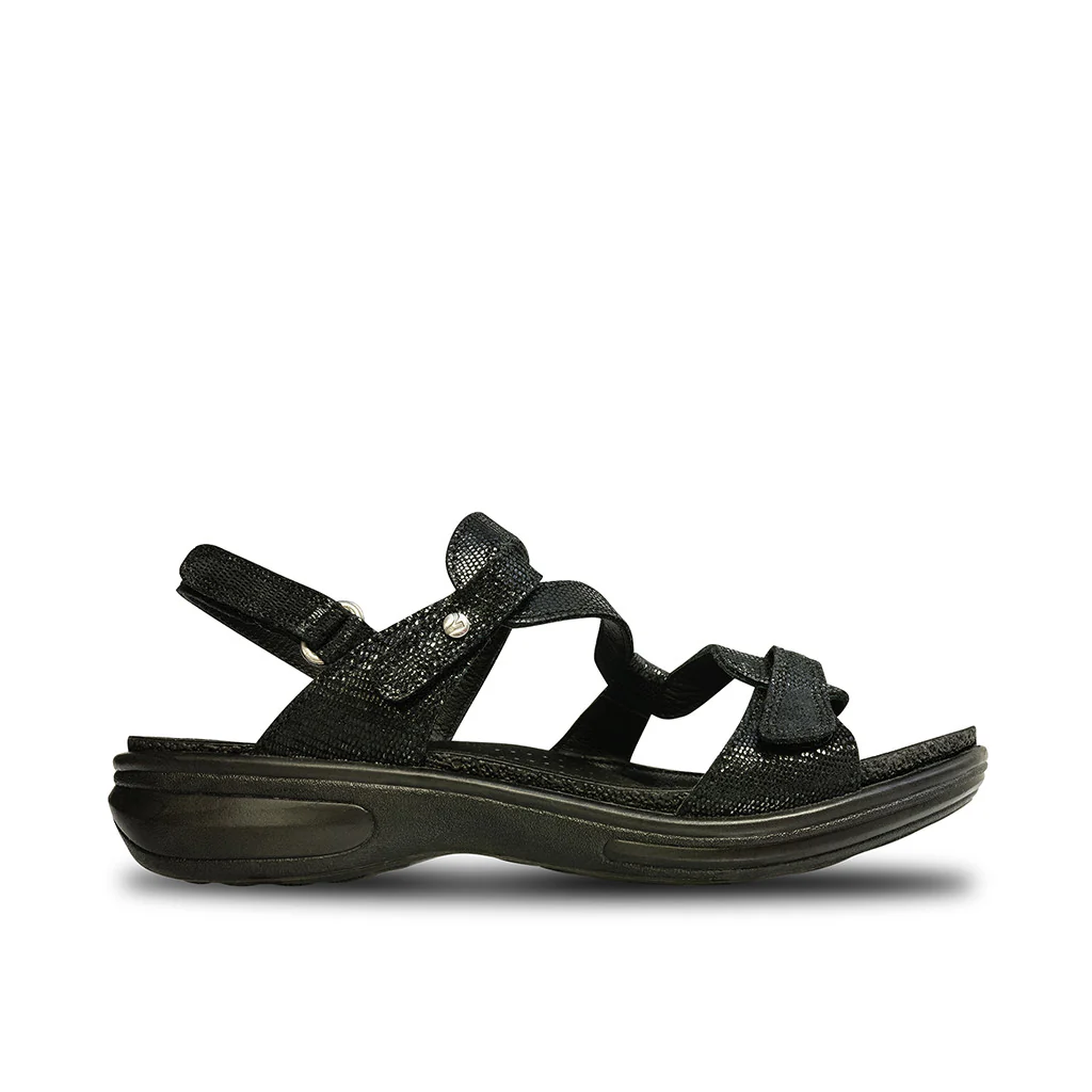 Miami (Wide Fit) - Black Lizard