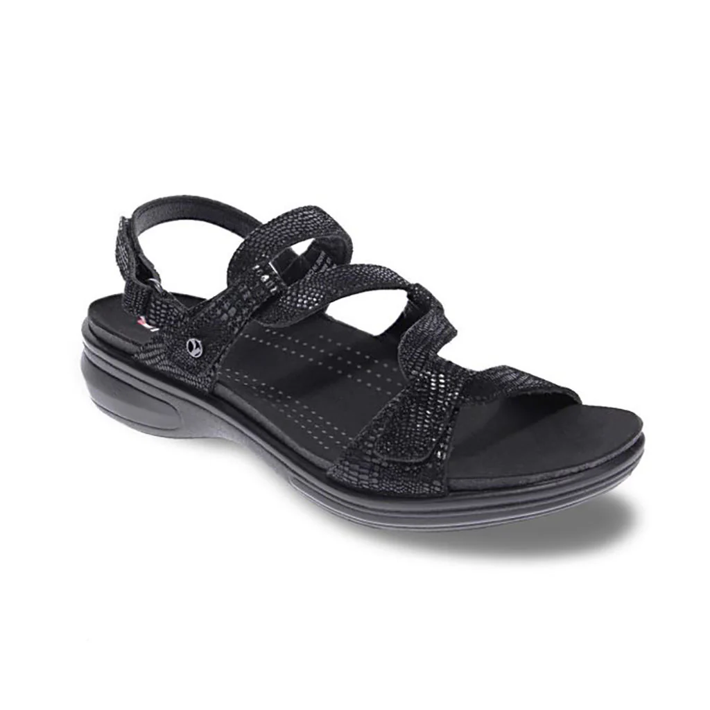 Miami (Wide Fit) - Black Lizard - Image 4